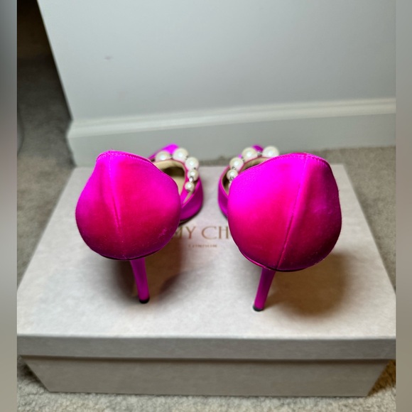 Beautiful Jimmy Choo Aurelia fushia pink heels. Looks almost new - Picture 4 of 7
